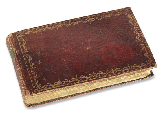  Album amicorum - Straßburger Stammbuch mit Eintrag Friedrike Brion. Anfang 19. Jh. - 