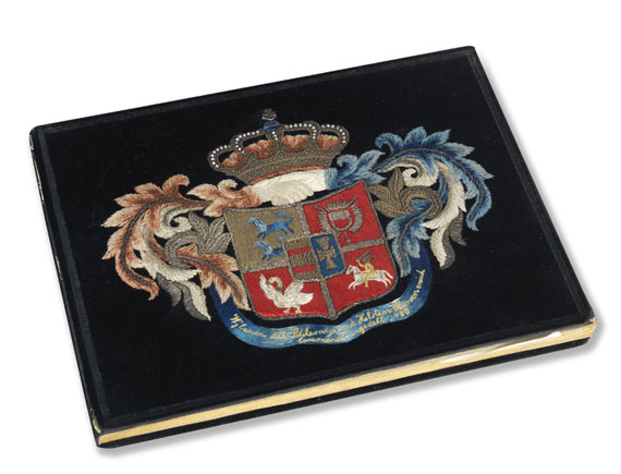 Wilhelm Heuer - 24 Bll. aus Malerische Ansichten von Schleswig, Hostein etc. In privatem Wappeneinband. - 