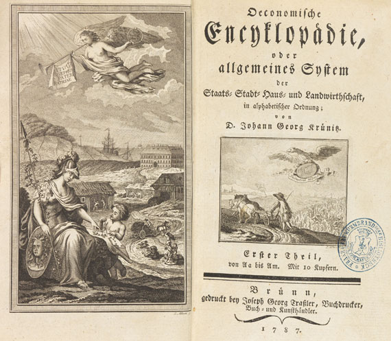 Johann Georg Krünitz - Oeconomische Encyclopädie. 85 Bände der Reihe. - 