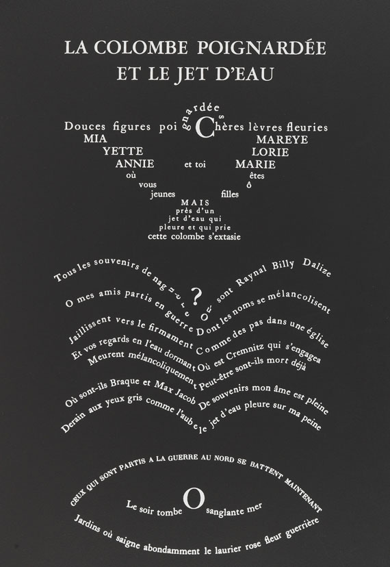 Guillaume Apollinaire - Sept calligrammes. - 