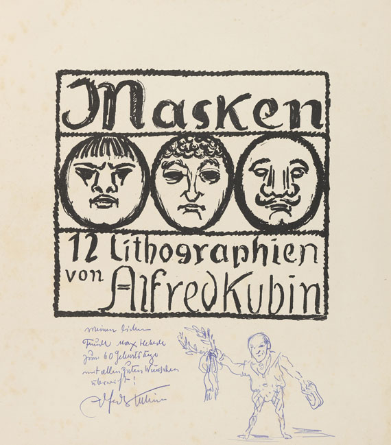 Alfred Kubin - Masken, 12 Lithografien