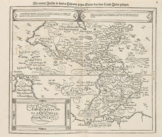 Sebastian Münster - Cosmographie, Basel 1592, daraus 25 Vortextkarten.
