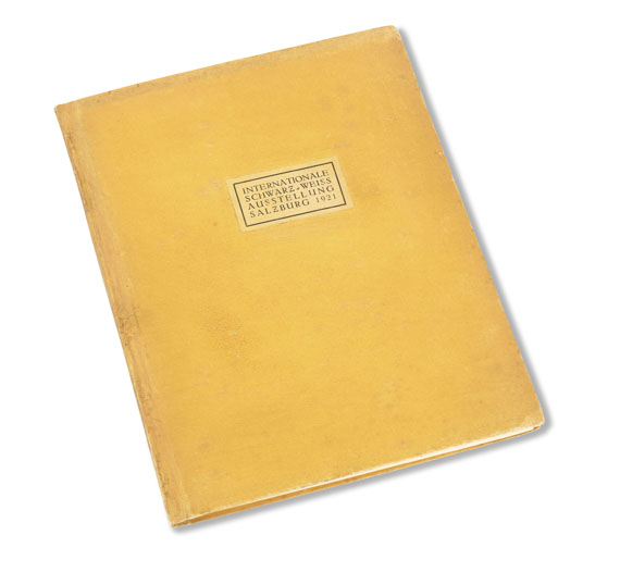 Egon Schiele - Katalog der Internationalen Schwarz-Weiß Ausstellung. 1921. Mit Orig.-Radierung von E. Schiele. - 