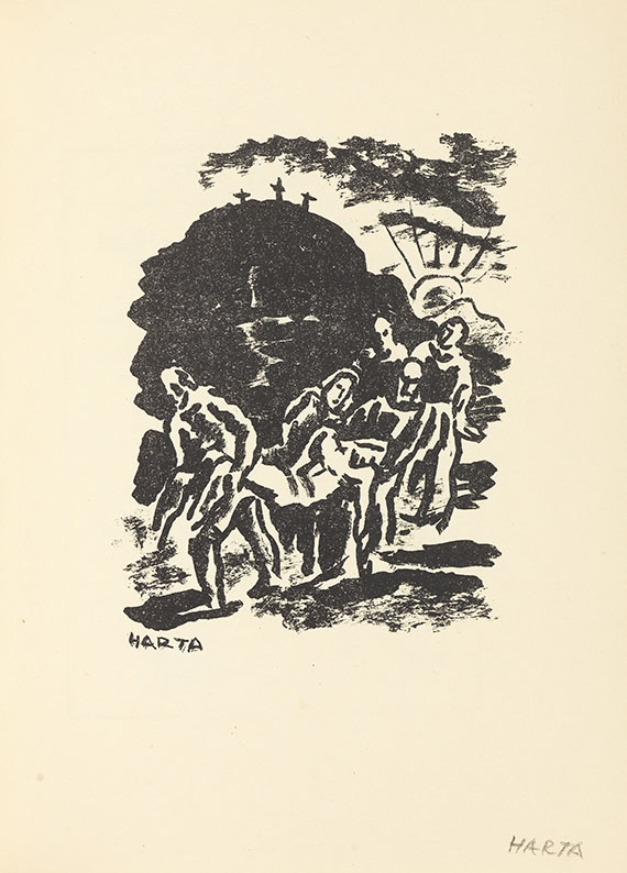 Egon Schiele - Katalog der Internationalen Schwarz-Weiß Ausstellung. 1921. Mit Orig.-Radierung von E. Schiele. - 