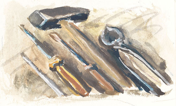 Ferdinand Barth - Erinnerungen (verfaßt ca. 1945-79), Handschrift, mit Orig.-Zeichnungen, 3 Bde. - 
