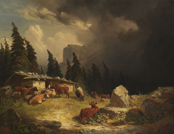 Friedrich Voltz - Gewitter im Gebirge