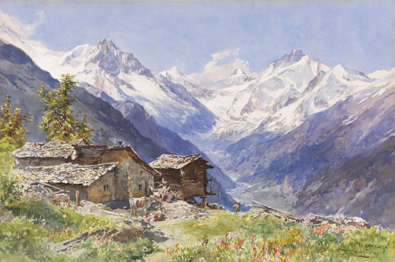 Edward Theodore Compton - Die Alpe Barneuza (Wallis)