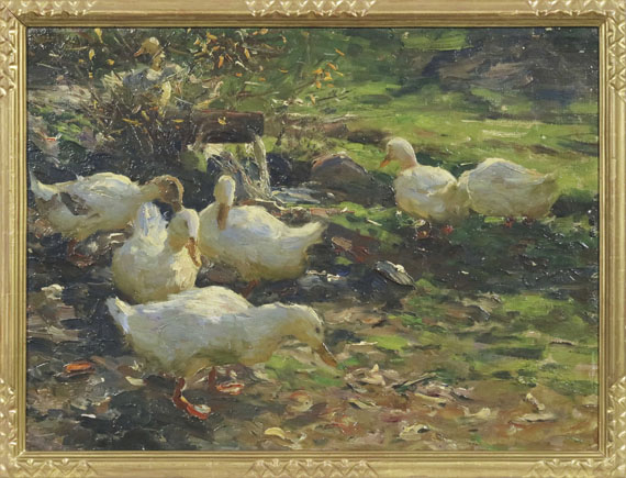 Alexander Koester - Enten am Brünnele - Frame image