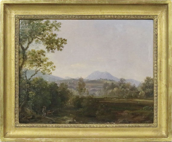 Johann Georg von Dillis - Süddeutsche Landschaft mit Wanderern - Frame image