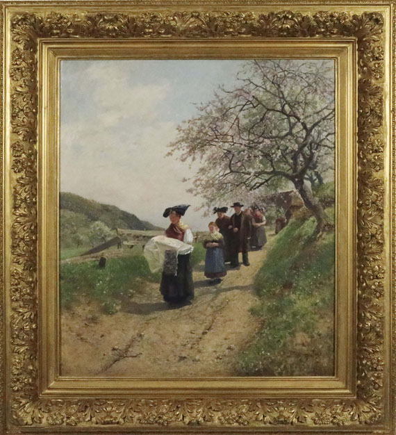 Friedrich Kallmorgen - Der Taufgang - Frame image