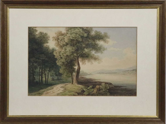 Ferdinand Kobell - Mittelrheinische Flußlandschaft - Frame image