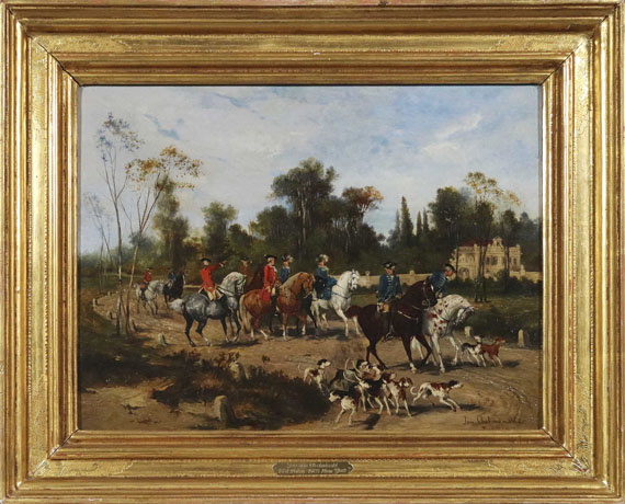 Jan Chelminski - Höfischer Ausritt - Frame image