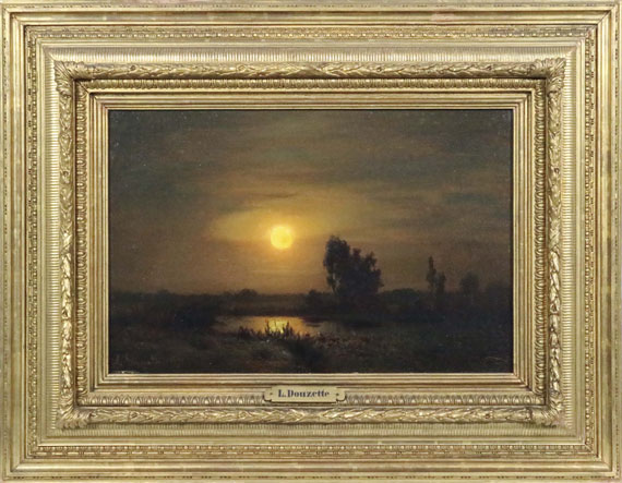Louis Douzette - Mondaufgang am Weiher - Frame image