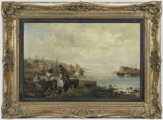 Emile Rovier - Am Strand des Fischerdorfes - Frame image