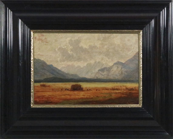 Eduard Schleich d. J. - Heuernte im Voralpenland - Frame image