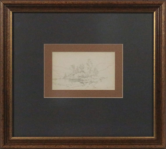 Carl Spitzweg - Kleine Landschaft mit Gewässer - Frame image
