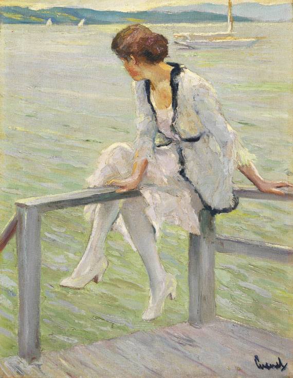 Edward Cucuel - Junge Frau am Starnberger See (Am Steeg)