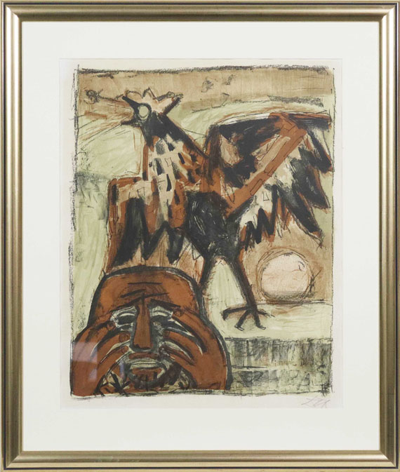 Otto Dix - Petrus mit Hahn - Frame image
