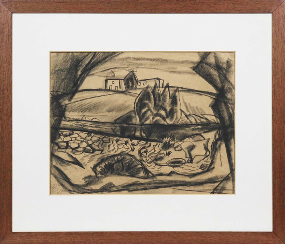 Otto Dix - Gehöft am Fluss II - Frame image