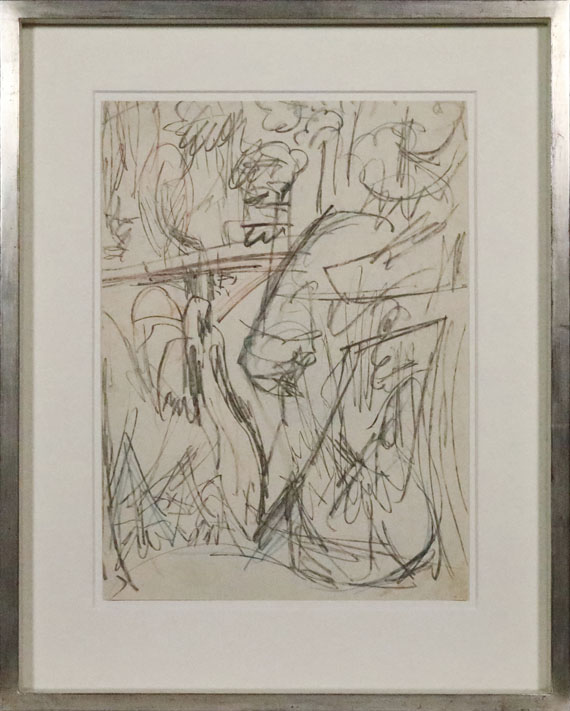 Ernst Ludwig Kirchner - Brücke im Wald bei Königstein - Frame image
