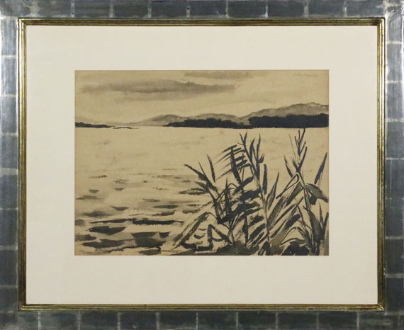 Hermann Max Pechstein - Seelandschaft mit Schilf - Frame image