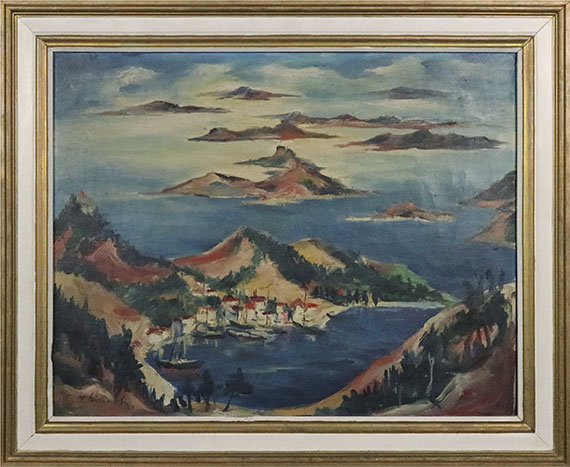 Franz Heckendorf - Südliche Küstenlandschaft - Frame image