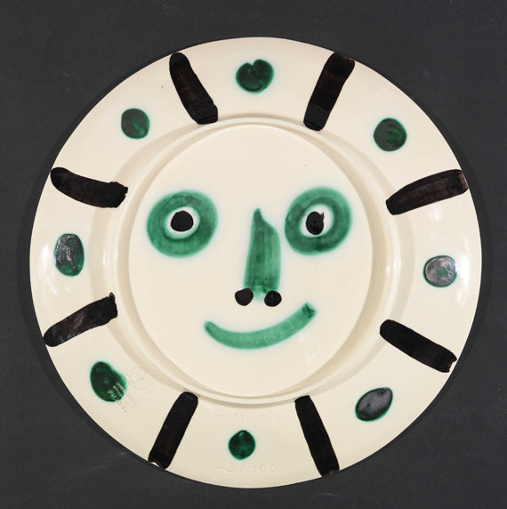Pablo Picasso - Face with palm-leaves (recto), Bright mask (verso) - Back side
