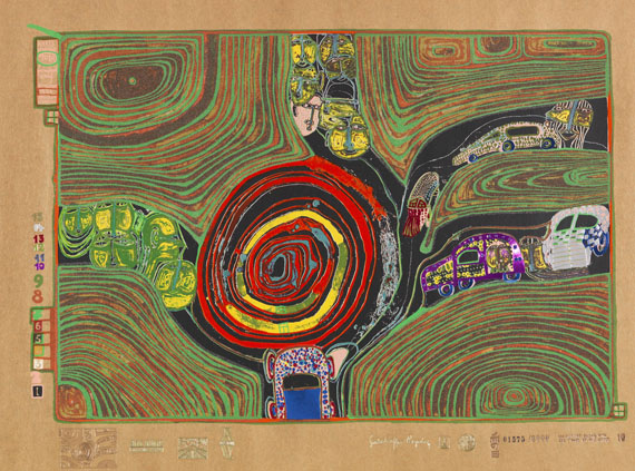 Friedensreich Hundertwasser - Regentag - 