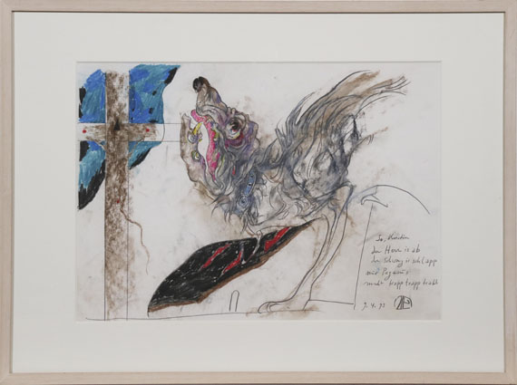 Horst Janssen - So, Kerstin der Herr is ab, der Schwanz is schlapp nur Pegasus macht trapp trapp trabb - Frame image