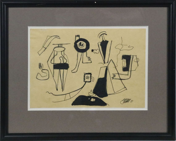 Willi Baumeister - Mit Fächerformen - Frame image