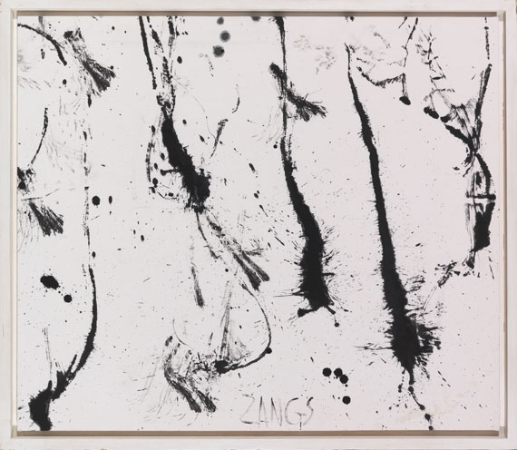Herbert Zangs - Peitschenbild mit 6 Hieben - Frame image