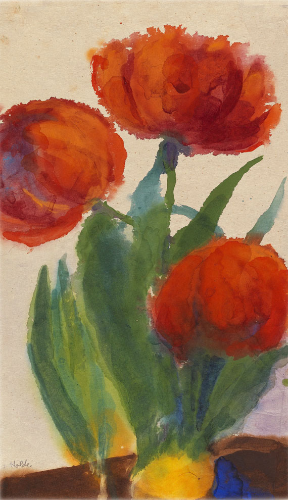 Drei rote Tulpen, 1950