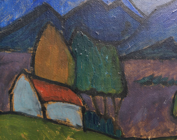 Gabriele Münter - Berglandschaft mit Haus - 