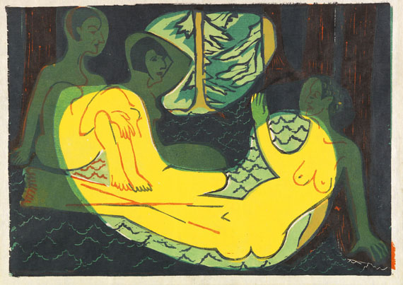 Ernst Ludwig Kirchner - Drei Akte im Walde