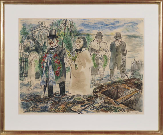 George Grosz - Grablegung/ Letzte Instanz/ He was a good provider - Frame image