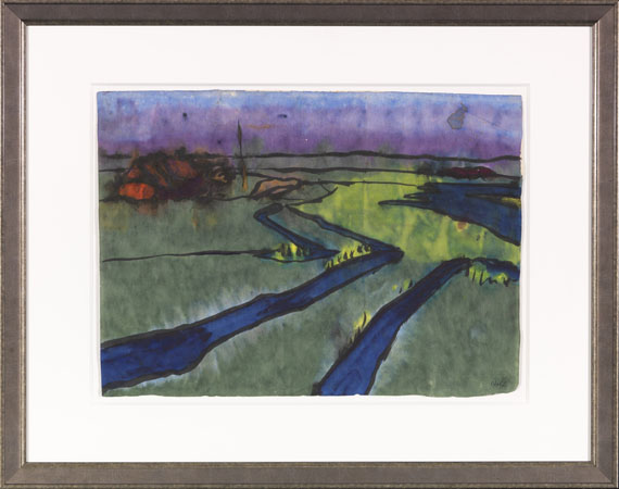 Emil Nolde - Marschlandschaft (Wiedau-Niederung um Utenwarf) - Frame image