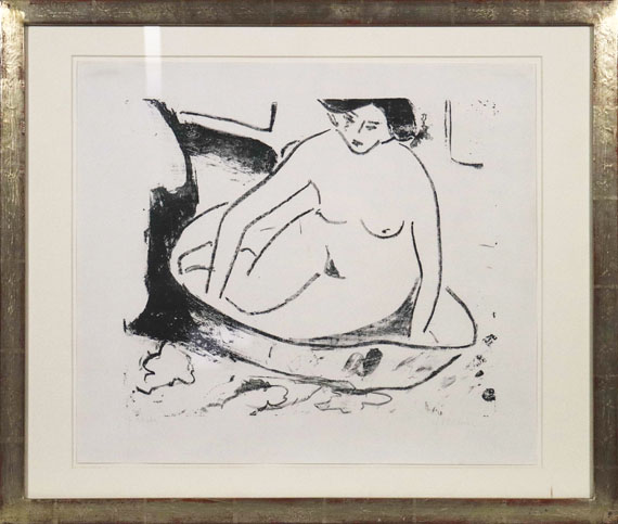 Ernst Ludwig Kirchner - Mädchen im Badetub - Frame image