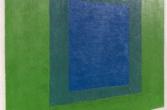 Josef Albers - Squares: Blue and Cobalt Green in Cadmium Green