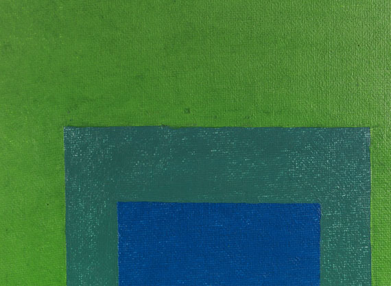Josef Albers - Squares: Blue and Cobalt Green in Cadmium Green - 