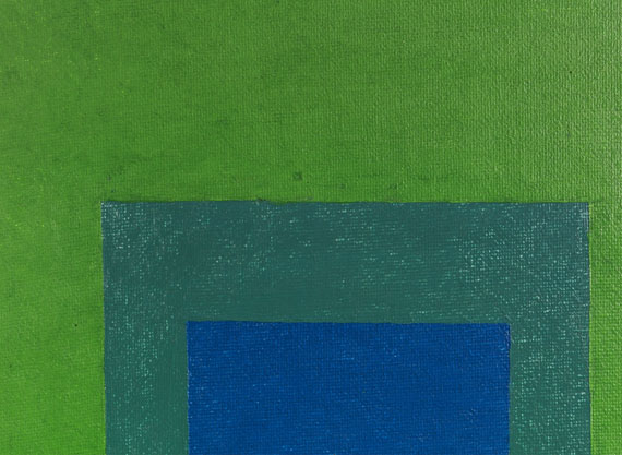 Josef Albers - Squares: Blue and Cobalt Green in Cadmium Green