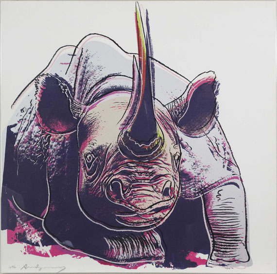 Warhol - Rhinoceros (Endangered Species)