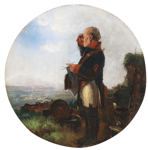 Carl Spitzweg - Der strickende Soldat