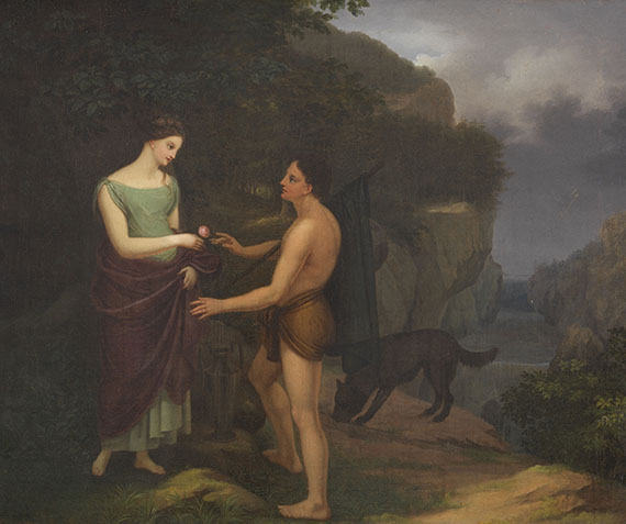 Moritz August Retzsch - 4 Gemälde: Die Jahreszeiten (Lebenszyklus) - 