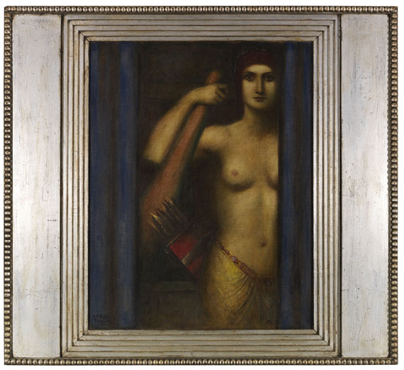 Adolf Frey-Moock - Amazone mit Keule und Köcher - Frame image