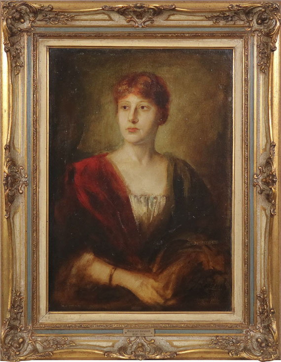 Franz von Lenbach - Porträt einer jungen Dame - Frame image
