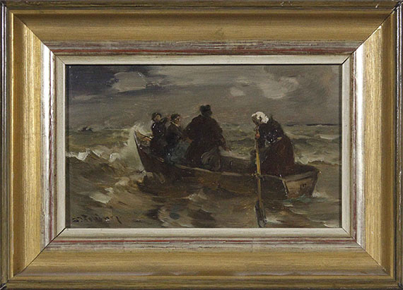 Joseph Wopfner - Stürmische Überfahrt - Frame image