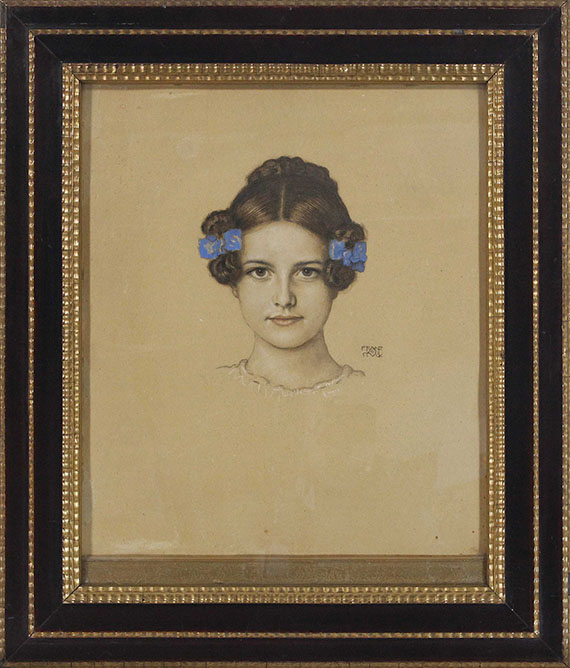 Franz von Stuck - Bildnis der Tochter Mary - Frame image