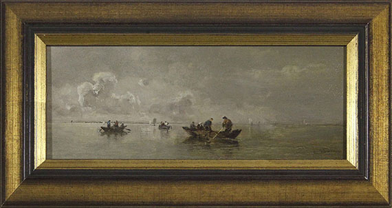 Joseph Wopfner - Fischer auf dem Chiemsee - Frame image
