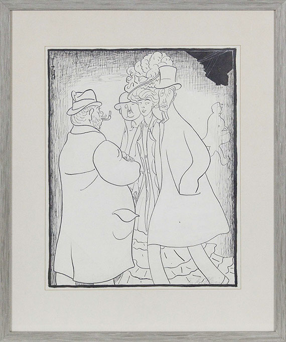 Thomas Theodor Heine - 2 Bll.: Berliner Luderleben. Die Affenfregatte - Frame image