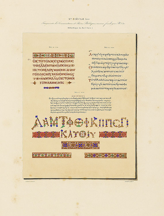 Joseph Balthazar Silvestre - Paléographie universelle. 1841. 4 Bde. - 